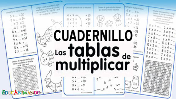 Cuadernillo con ejercicios de las Tablas de Multiplicar | Material para  maestros, Planeaciones, exámenes, material didáctico y más | EducAnimando